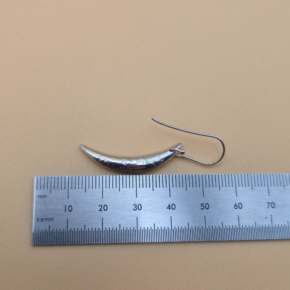 Sterling Silver Two Different Pattern Dangle Earr… - image 5